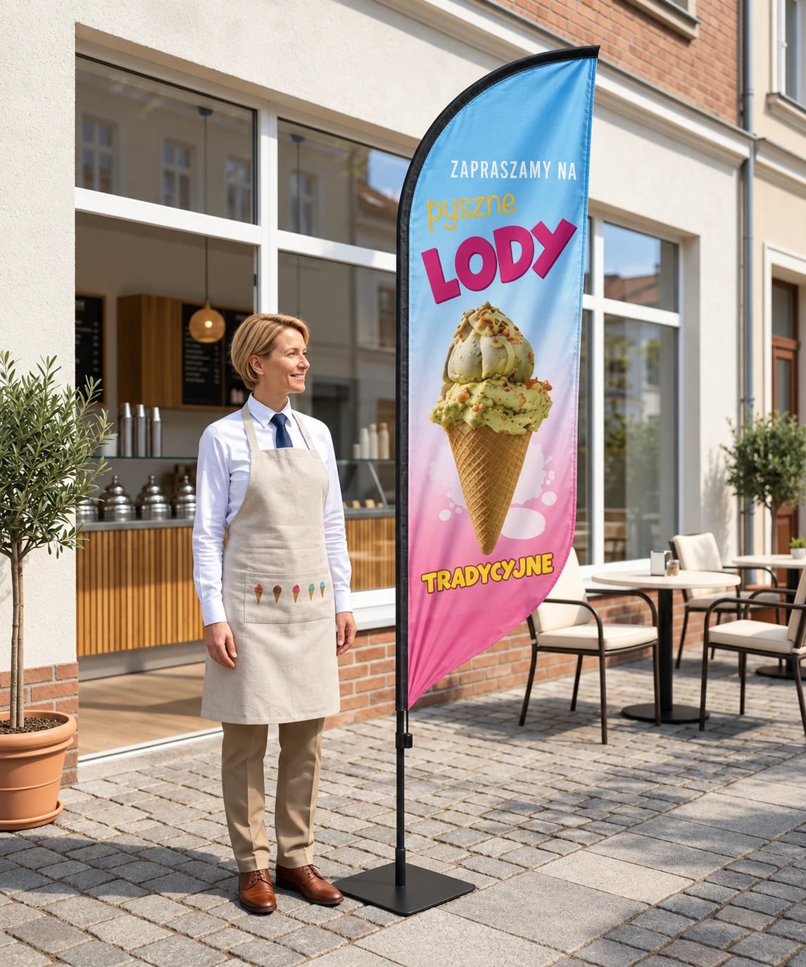 Lody nr 1 Beachflag Winder Flaga
