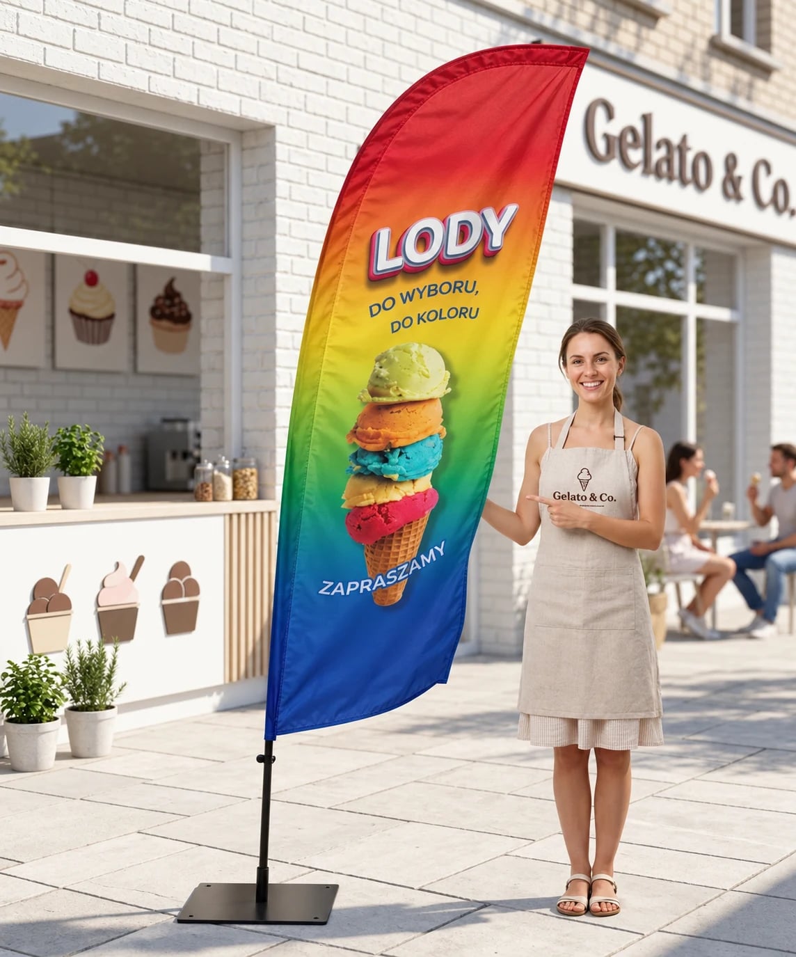 Lody nr 2 Beachflag Winder Flaga
