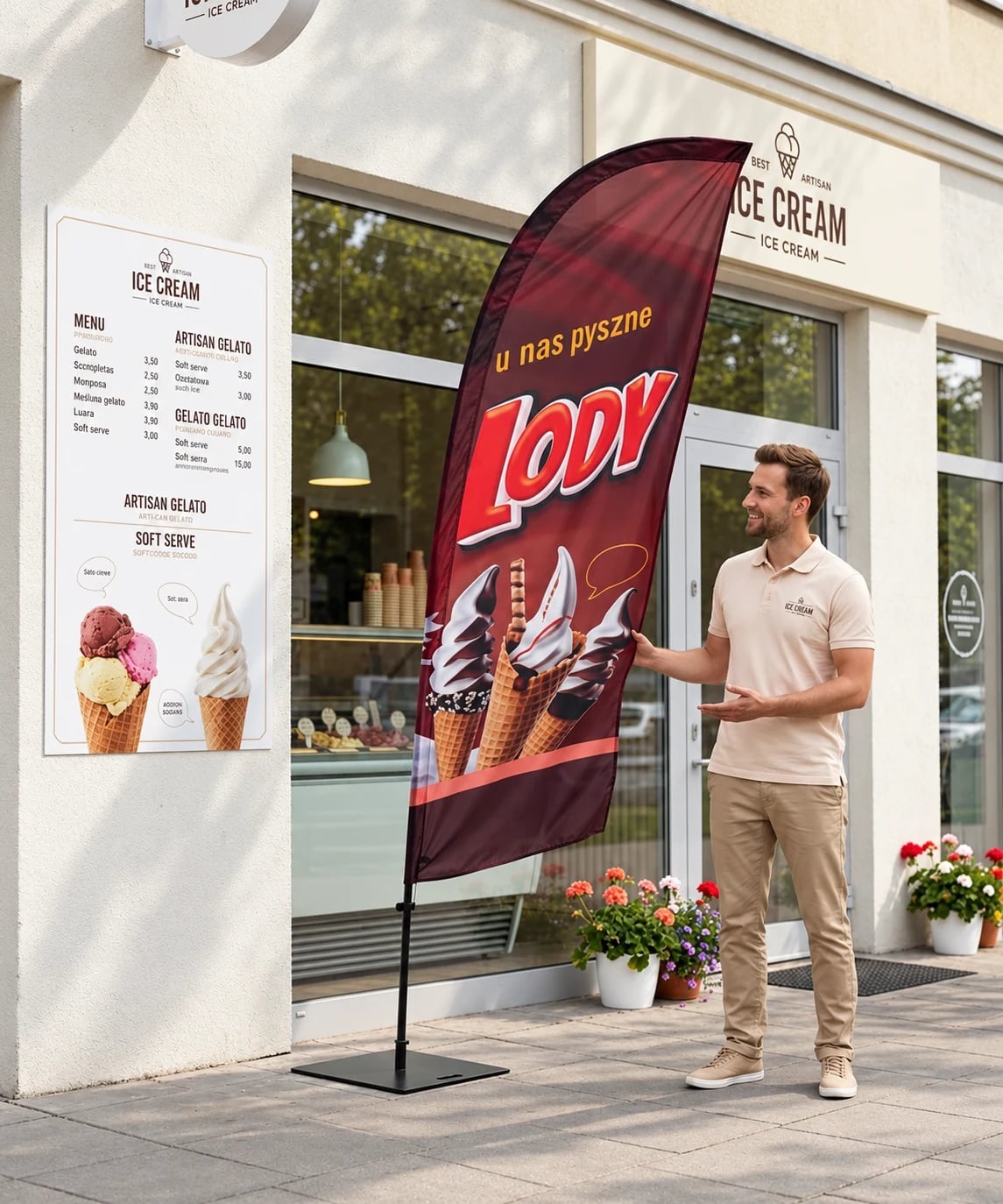 Lody nr 10 Beachflag Winder Flaga