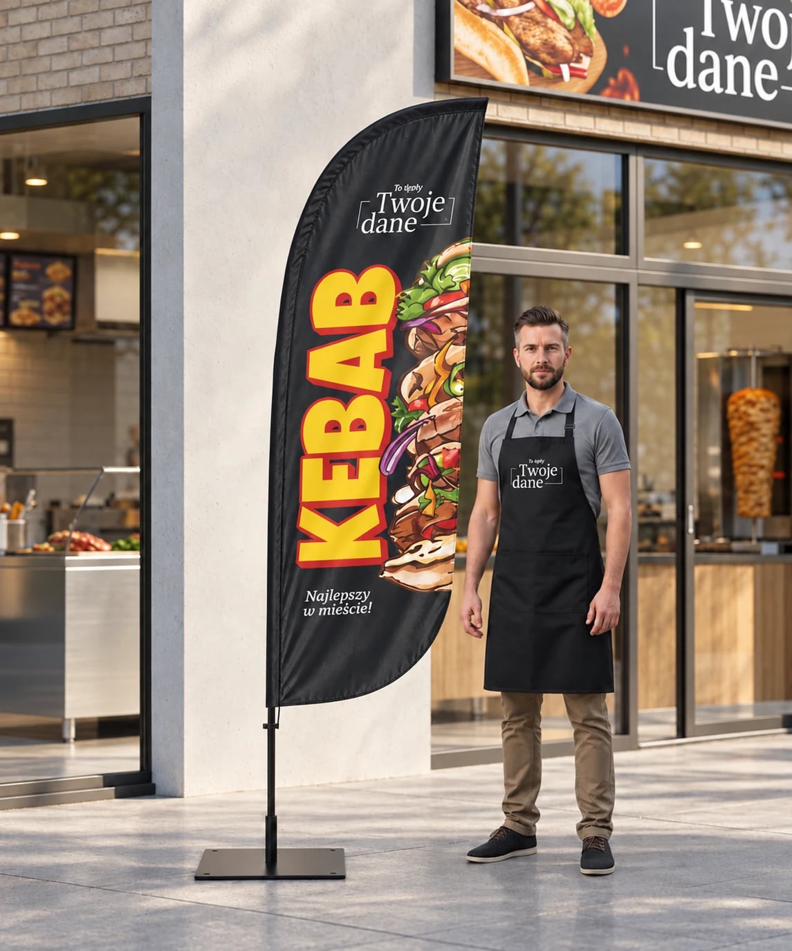 Kebab nr 2 Beachflag Winder Flaga