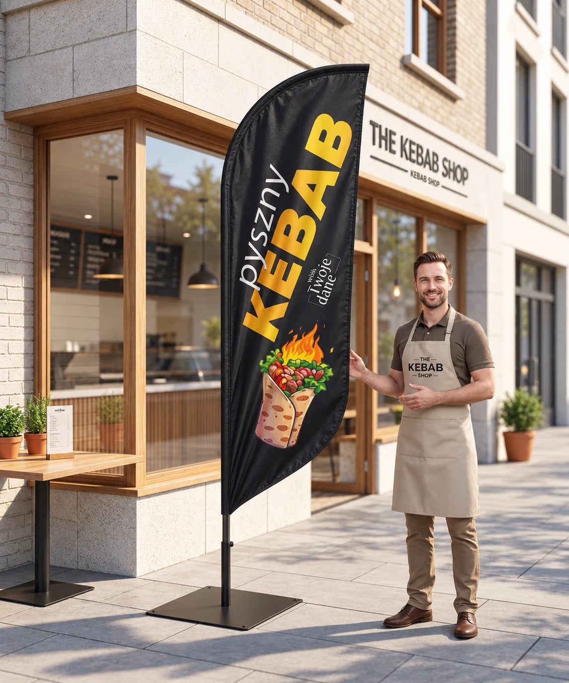Kebab nr 1 Beachflag Winder Flaga
