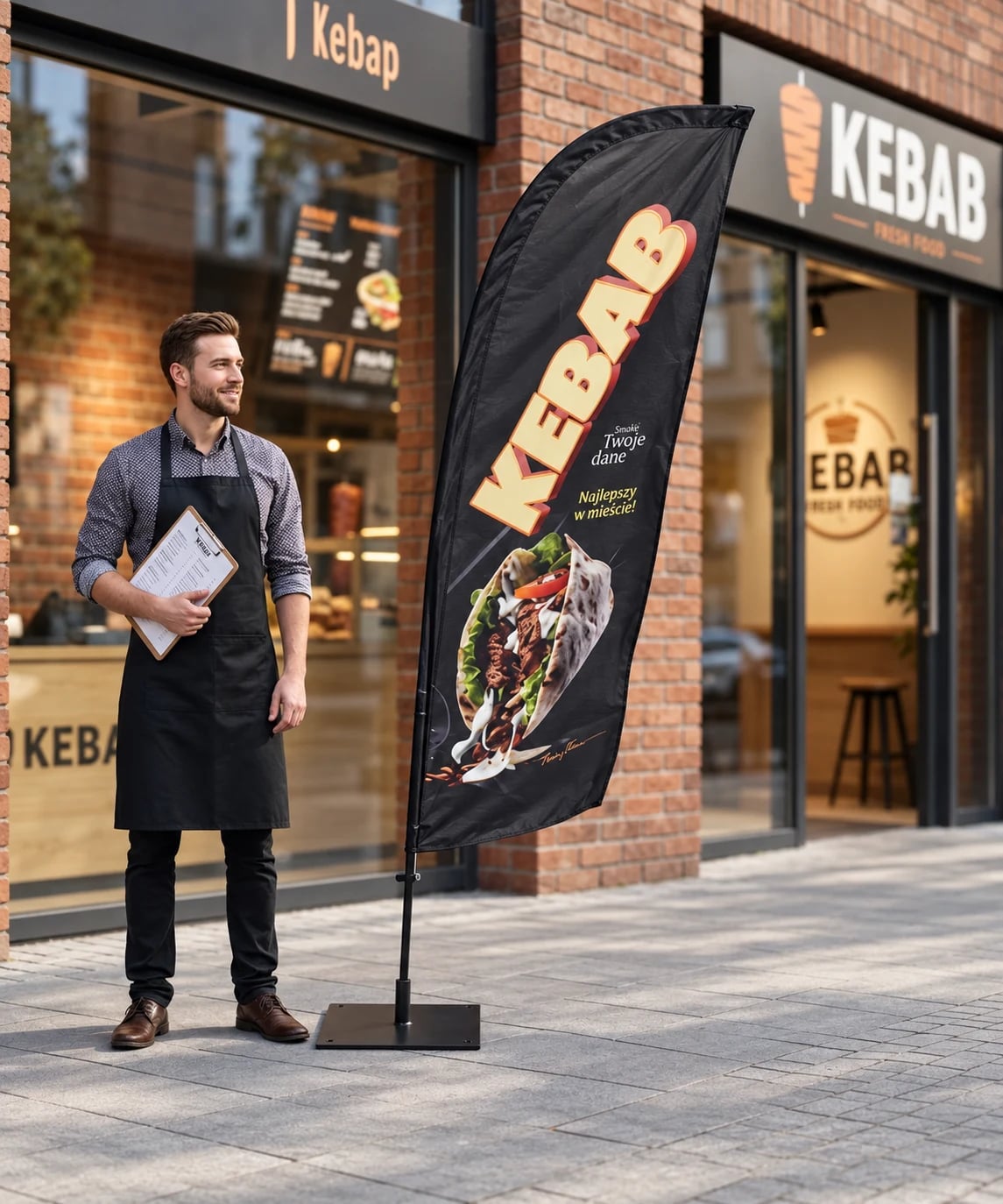 Kebab nr 3 Beachflag Winder Flaga