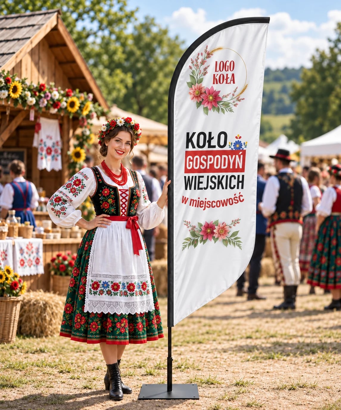 Koło Gospodyń Wiejskich Flaga reklama KGW nr 6