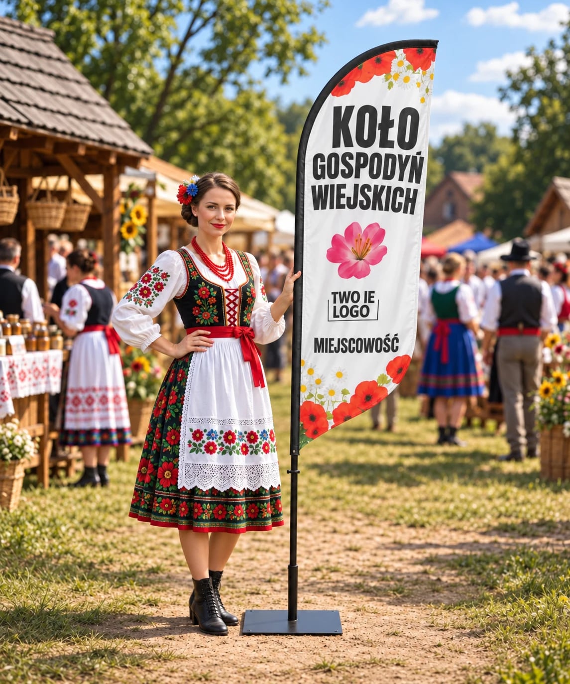 Koło Gospodyń Wiejskich Flaga reklama KGW nr 7
